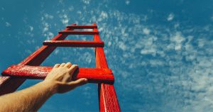 ladder reaching to sky